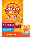 Metamucil On- The-, Psyllium Husk Fiber Supplement, 4- in-1 Fiber for Digestive Health, Sugar Free, Orange Flavor, 30 Count x 2 Pakiety (60 Count Total)