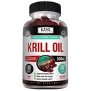 Kaya Naturals - olej kryla antarktycznego 500 mg z Omega 3, EPA, DHA, fosfolipidami i suplementem astaksantyny - Witamina mózgowo-zdrowotna - Suplement przeciw starzeniu - 30 Liczenie softgeli