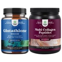Paleta zredukowanego Glutationu Suplement z Otylem Mlecznym - 500 mg na Podawanie Czystego Glutationu L i Multi Collagen Protein Powder - Keto Zhydrolizowany Kolagen Peptydy Włosy Skóra i Nails Vitamis