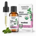 ImunShield Wild Oregano Oil Organic Liquid Drops - Ręcznie dobrane Oregano z 86- 90% Carvacrol dla immunologicznego i pokarmowego wsparcia - Wegan, Non-GMO, Gluten- Free, 1 fl. oz. / 30ml