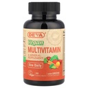 DEVA Małe tabletki Wegan Multiwitamin dla kobiet i mężczyzn, Multiwitamina z żelazem, Suplement mineralny, Witamina C, Witamina B Kompleks, Witamina B12, Witamina E, Cynk, Gluten wolny, 90 Tabletki