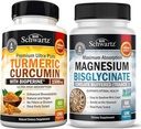 Kurkumina kurkumina z ekstraktem Black Pepper 1500mg Complex (1 Miesiąc Dostawy) Plus Wysoka Absorpcja Magnezu Bisglicinate Kapsułki (2 Miesiąc Dostawy)