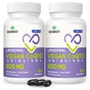 Liposomal Ubichinol CoQ10 800 MG Softgel, Wysoka Absorpcja CoQ10 Ubichinol Suplement, Aktywny koenzym Q10 800mg, Silny przeciwutleniacz do funkcji serca i mózgu, Produkcja energii, 120 Softgeli wegańskich