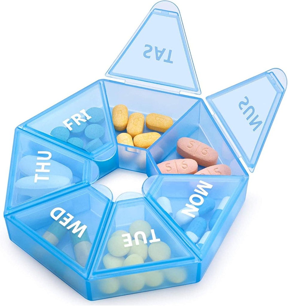 Tygodnik Pill Organizator Duży 7 dzień Pill Box Organizator Codzienne leczenie Case for Witamina Fish Oil Pills Suplementy Artretitis Przyjazny