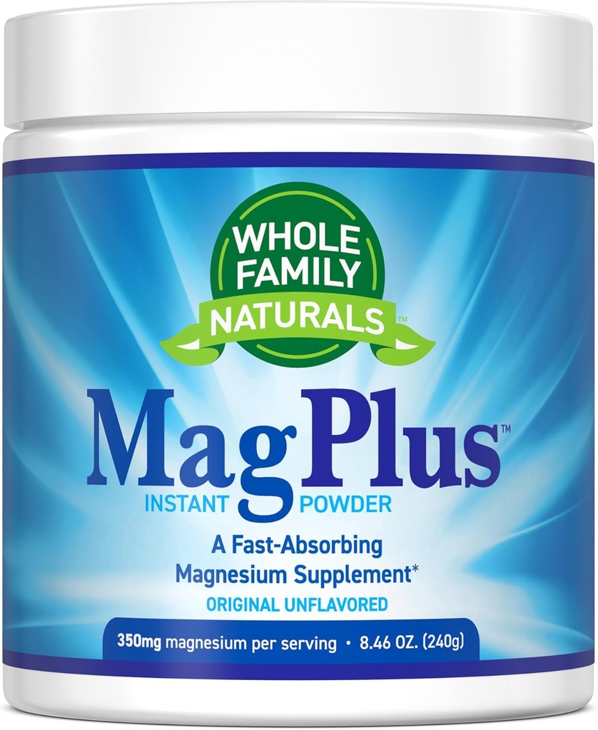 Magnezu w proszku - MagPlus - Natural Calm Magnezu Drink - Magnezu suplement dla mięśni, snu i zaparcia Relief (Unflavored)