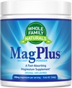 Magnezu w proszku - MagPlus - Natural Calm Magnezu Drink - Magnezu suplement dla mięśni, snu i zaparcia Relief (Unflavored)