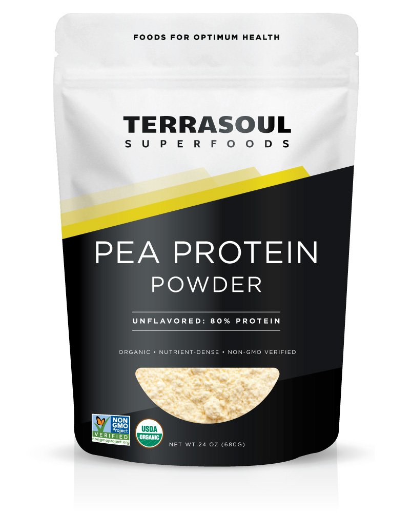 Terrasoul Superfoods Organic Pea Protein (Nieflawored, gładka tekstura), 1.5 funty