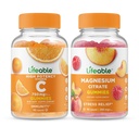 Żywa witamina C 750mg + Magnez 85mg, Gummies Bundle - Great Desting, Suplement witaminy, Gluten Free, GMO Free, Gummy do żucia