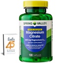Wiosenna Dolina Magnezu Cytrynian 124; Citrato de Magnesio 1000mg Kapsułki 124; Najlepszy suplement magnezu dla kobiet 124; Magnezu Pill 124; 100 mg, 100 Kapsułek Bundle z Lual 45 Cukrzyca Decoded