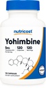 Nutricost Yohimbine HCl 5mg, 120 kapsułki - Gluten Free i Non-GMO