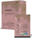 Proszek Truvani Vegan Pea Protein 124; Vanilla Chai 124; 20g Organic Plant Based Protein 124; Pojedyncze serving Travel Pakiety Bilans 124; 10 Służenia 124; Keto 124; Gluten & Dairy Free 124; Niskie węglowodany 124; Nie Dodano cukru