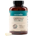NatureWise Omega 3 Fish Oil - 500 mg na tabletkę - EPA & DHA - Immune Support, Brain Health & Optimal Wellness - Gluten i Soy Free, Non-GMO - 180 Softgels [6- Month Supply]
