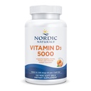 Nordic Naturals Witamina D3 5000, Pomarańczowy - 120 Mini żele miękkie - 5000 IU Witamina D3 - Wspiera zdrowe kości, nastroje i funkcje układu immunologicznego - Non-GMO - 120 Służenie