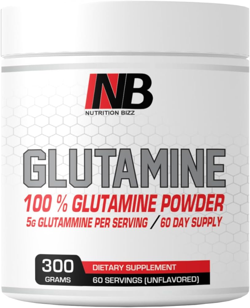 Proszek glutaminy 300 Grams Unflavored 60 Days Supply 5 Grams L- glutamina na serwowanie