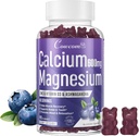 Gummy cynku wapnia i witaminy D3, B6, B12, Immune & Support Bone Health suplement magnezu wapnia dla kobiet, Wegan jagodowy aromat 90 Liczby