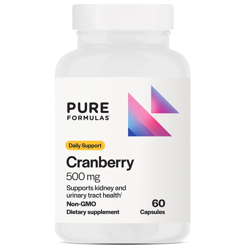 Purecompas Cranberry 500 mg - Wspiera Nerki i Trakt moczowy Zdrowie - Suplement przeciwutleniający do ochrony immunologicznej i zdrowia komórkowego - Tabletki żurawinowe dla kobiet i mężczyzn - Non-GMO - 60 Kapsułki