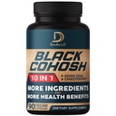 Czarny Cohosh Suplement - 3 miesiące dla menopauzy i zdrowia immunologicznego - Mieszanka 12 Potent Herb zawiera Dong Quai, Chasteberry, Dzikie Yam, Czerwona koniczyna, Czarny pieprz i inne - 90 Kapsułki wegetariańskie