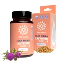 OAT MAMA Organic Lactation Supplement - "Slay Mama" Błogosławiony Thistle & Kozieradka kapsułki - Herbal Lactation Blend, Pospartum Support for Breastfeed Moms