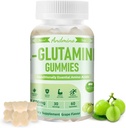 Glutaminy L- Glutamina Gummies 1000 mg, z Trehalose, L Glutamina Suplement wsparcie jelit, Boost Immune & Muscle Health, dla dorosłych i dzieci, Non-GMO, Wegan, Gluten Free, Grape Flavor, 60