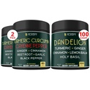Paleta 7in1 Kurkumina Turmerowa & 6in1 Suplement Dandelion - Serce wsparcia, Trawienie Zdrowie i System immunologiczny