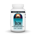 Źródło Naturals Żelazo, Amino Acid Chelate - Suplement diety, który wspiera produkcję energii - 250 tabletek