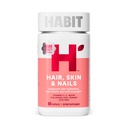 Habit Hair, Skin & Nails Supplement (60 Kapsułek) - Nowy wygląd, Wspiera nawadnianie skóry, Siła włosów i paznokci, Biotin 2000mcg, Witamina A & C, Kwas hialuronowy, Rosehip, Wegan, Non-GMO (1 opakowanie)