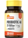 Sundance Probiotic- 14 < 124; 25 Billion Cultures < 124; 30 Capsules < 124; with Prebiotics > 124; Wegetarianin, Non-GMO, and gluten Free Supplement