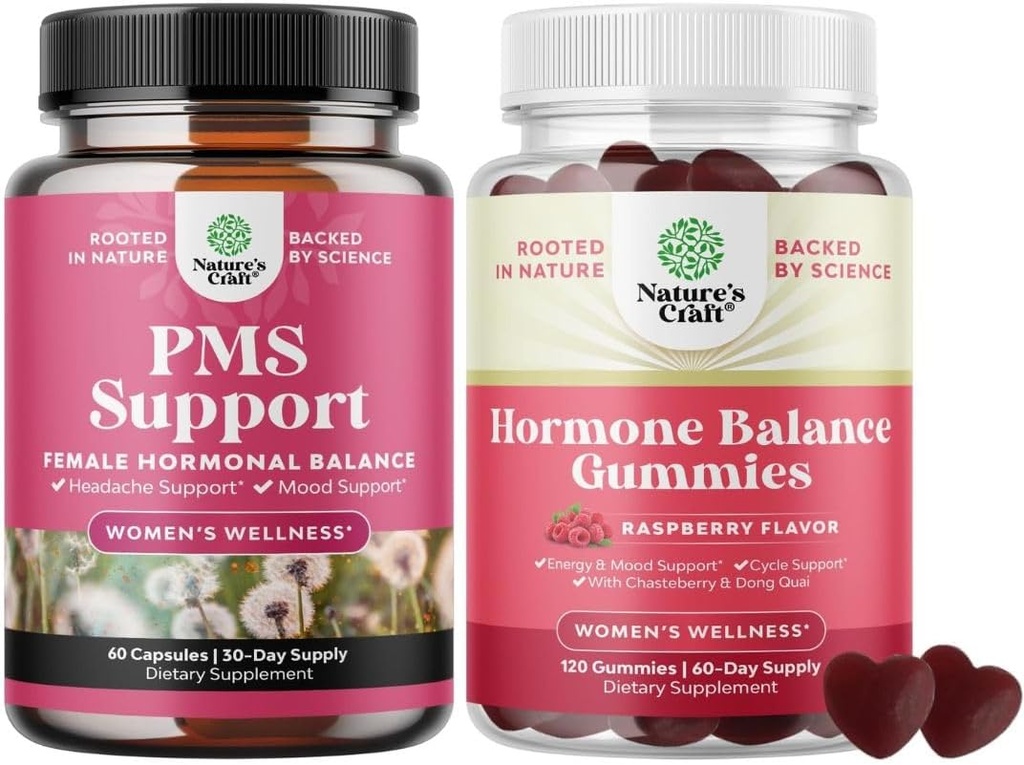 Paleta wsparcia PMS z DIM, Chasteberry, Black Cohosh & Ashwagandha dla krabów okresu menopauza Blood Mood Swing i hormon Balance Gummies Wsparcie cyklu menstruacyjnego z witaminą B6 & Dong Quai