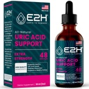 E2H Acid Acid Supplement - Tart Cherry and Devil 's Claw - Wspiera zdrowie kwasu moczowego i funkcje nerek Non-GMO - Vegan - 2 Fl Oz