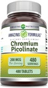 Zadziwiające suplement pikolinatu chromowego 124; 200 Mcg Per Serving 124; Tabletki 124; Nie-GMO Birmingham 124; Gluten Free Birmingham 124; Made in USA (480 Count)