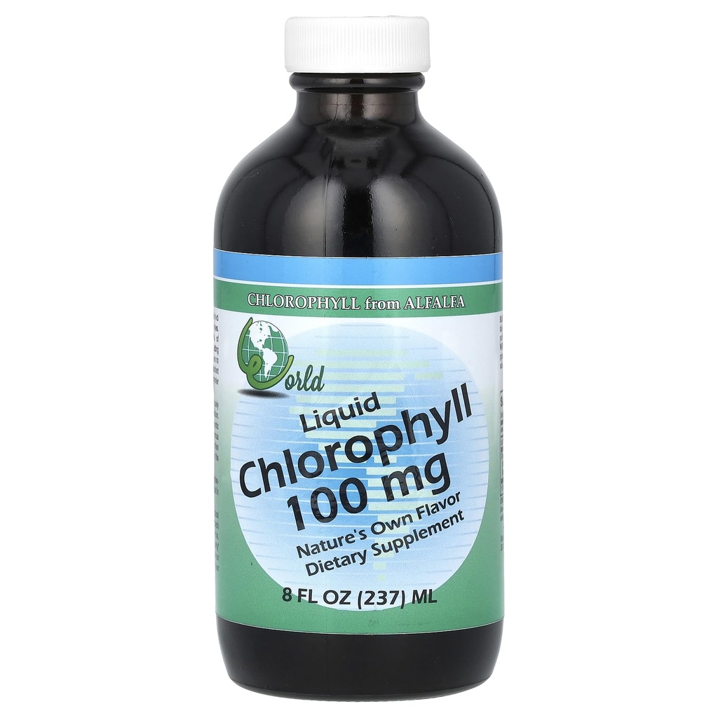 World Organic - Chlorophyll Liquid 100mg, 8 oz płyn