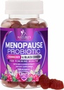 Menopauza Suplementy dla Kobiet - 3 Billion CFU Natural Menopauza Relief dla łagodnych gorących błysków i nocnych potów, PH, Probiotyki wsparcia zdrowia dla kobiet Gummy, Suplement Probiotyczny - 120 Gummies