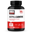 Force Factor Acetyl L- Carnitine Brain Supplement, Nerve Supplement, and Cellular Energy Booster, Acetyl L- Carnitine 500mg, Premium Quality, Vegan, Non-GMO, 100 Kapsułki roślinne