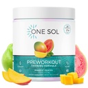 One Sol Pre- Trening dla kobiet, ulepszony pompa & Focus, No Jitters Or Crash, Natural Ingredients, 100% Vegan, Gluten Free & Soy Free, (Mango Guava)