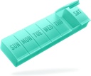 Barhon Pill Organizator Duży, Cotygodniowe leki Pill Organizatorów, 7 Day Pill Case Travel dla dużych suplementów witaminy Olej rybny, Zielony