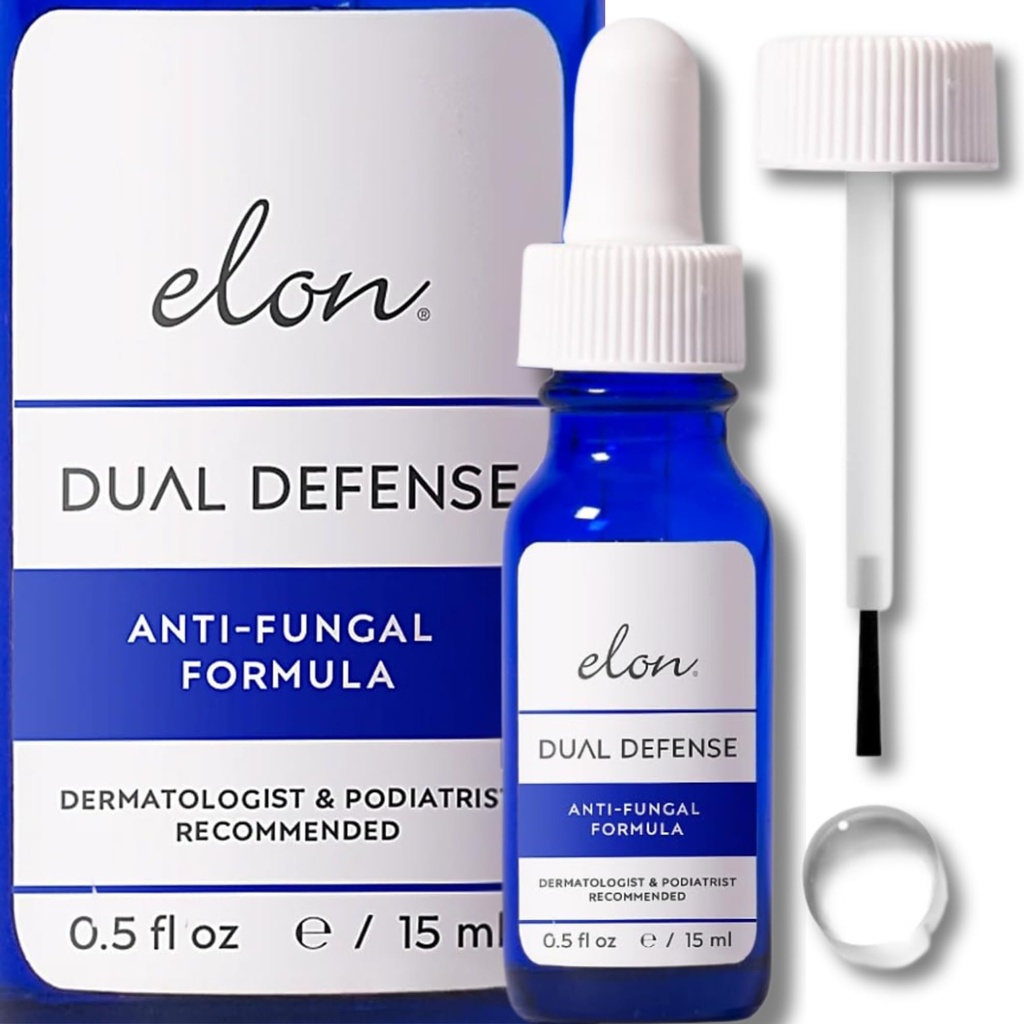 Elon Dual Defense Anti- Fungal Formuła 124; 25% Kwas undecylenowy 124; Leczenie i eliminacja Grzyb paznokci 124; Dermatolog & Podiatrist Zalecane