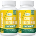 1000mg Liposomal CoQ10 Softgels 124; Lepsze wchłanianie CoQ10 Ubichinol Suplement do wstrzykiwań 124; Funkcje serca i wytwarzanie energii 124; Aktywna postać przeciwutleniacza wegańskiego koenzymu Q10 Active