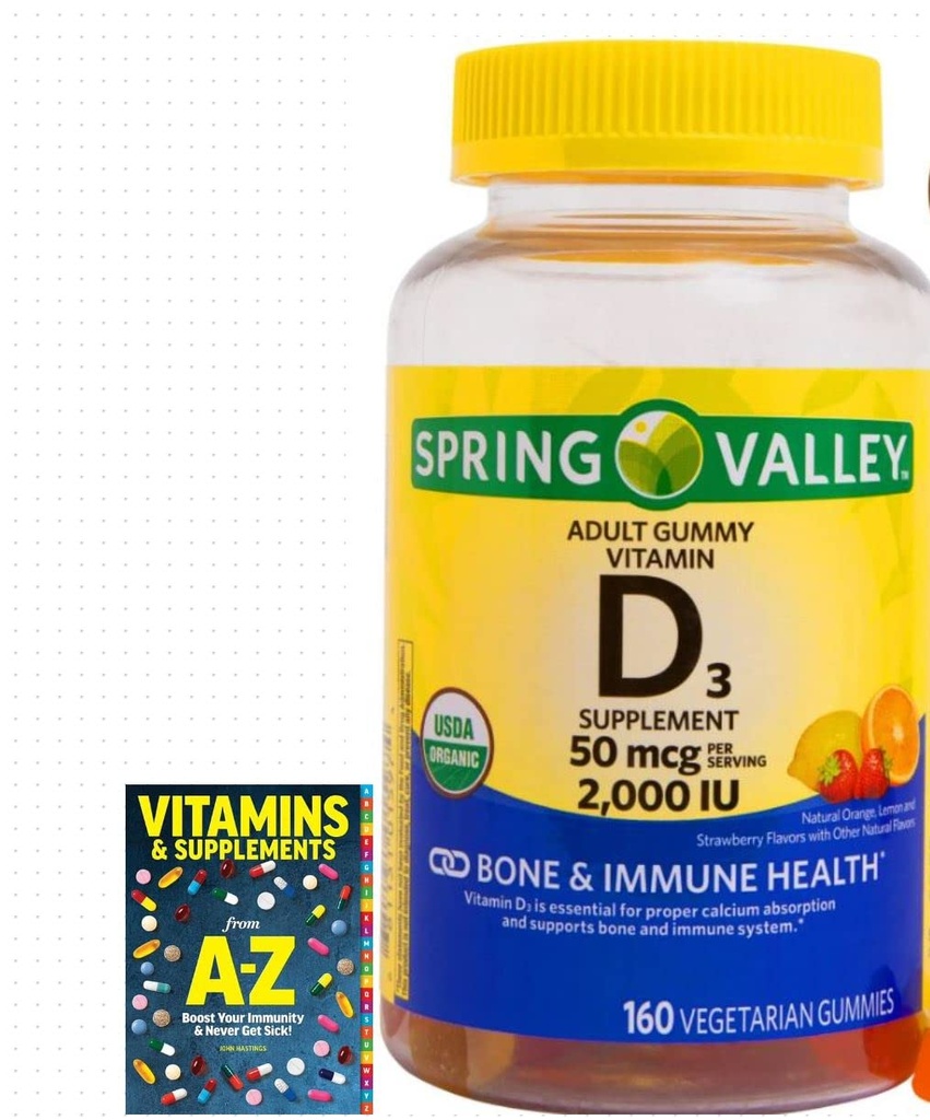 Witamina Witamina D3, 2000 IU, 50 μg, 160 Ct + Lepszy Przewodnik Witaminy Suplementy Książka Free Enclude (Nie można sprzedać oddzielnie)