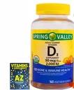 Witamina Witamina D3, 2000 IU, 50 μg, 160 Ct + Lepszy Przewodnik Witaminy Suplementy Książka Free Enclude (Nie można sprzedać oddzielnie)