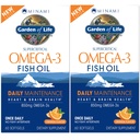 Ogród życia EPA / DHA Omega 3 Fish Oil - Minami Natural Brain Function, Heart and Mood Supplement, 120 Count (60- ct 2- Pack)