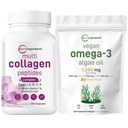 Micro Składniki Multi Collagen Complex & Vegan Omega 3 Algae Oil Supplement Bundle 2 Pack Description 124; Kolagen Grass- Fed Peptides 124; Omega- Full Spectrum Alternative to Fish Oil