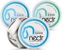 Nectr Energy Nootropic Pouches Mint Mix - Kofeina Pouches with Cognizin Citicoline. 3 smaki: łagodna i świeża mięta oraz lodowata zieleń. Bez cukru, Nikotyna wolny spokój Focus & Suplement energii