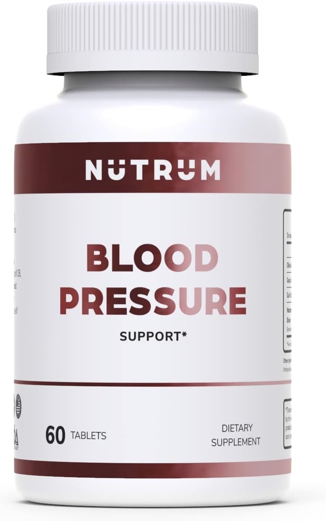 Support Blood Pressure, Vegan Dietary Supplement for Normal Heart and Circulative Health, Natural Herbal Wellness Formula with Olive Leaf, Grape Seed, and Czosnek Bulb Extract, 60 Tablets