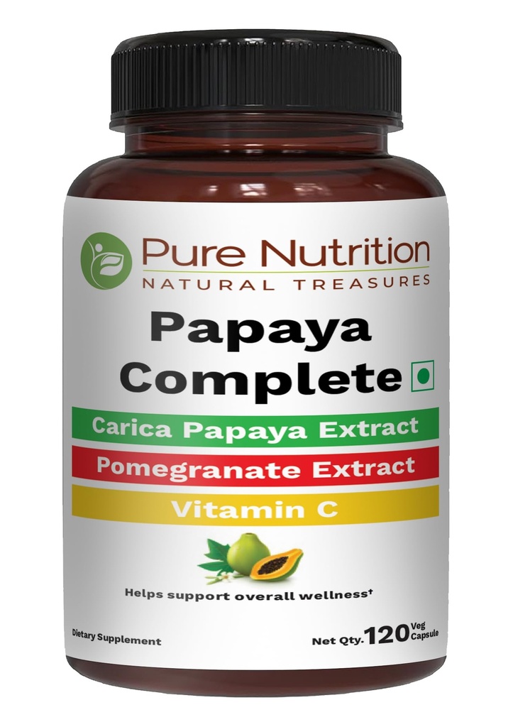 Ekstrakt Carica Papaya Leaf z żelaza, VIT C, VIT A & Folic Acid Acidum 124; Wspiera odporność płytek i pokarm Non-GMO