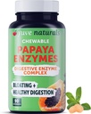 Yuve Natural Papaya Digestive Enzymes - Bezcukrowe cukierki do żucia - Promotes Better trawienie - Zaparcia i Bloating Aid, Detox, Leaky Gut Repair & Gas Relief - Vegan, Non-GMO, Gluten- Free - 90ct