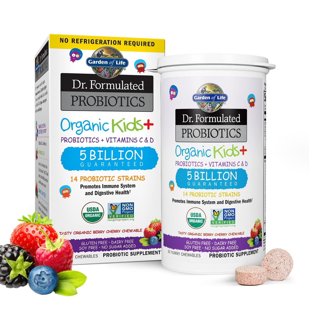 Ogród Życia Kod Witaminy Kobiety Multi 120 Kapsułki & Dr Tworzone Organiczne Dzieci + Probiotyczne 30 Chewables Bundle