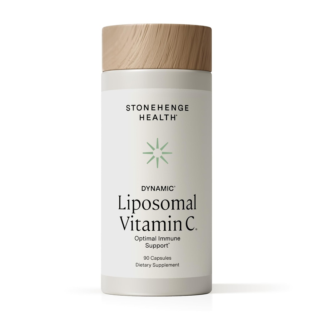 Stonehenge Health Dynamiczna witamina liposomalna C 1500mg - 90 Kapsułki - Zaawansowana formuła - Fosfolipidy pochodzące z nieGMO Słonecznik, Wspiera zdrowy system immunologiczny, Synteza Collagen & Zdrowie mózgu