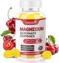 Magnesium Glycinate Gummies 500 Mg,Sugar Free Magnesium Supplement Triple Magnesium Complex with Malate 400 Mg, Citrate 400 Mg Ashwagandha 100Mg Magnesium Supplement for Adults - 60 Gummies