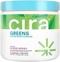 Cira Codzienne Zielone - Naturalne Sweetened, Organic Spirulina Superfood Proszek z Premium, Antyoksydant- Bogate składniki do debloating, trawienie, & Energia - Mieszane Berry, 30 Służenia