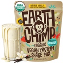 EarthChimp Organic Vegan Protein Powder - z probiotykami - Non GMO, Dairy Free, Non Whey, Plant Based Protein Powder for Women and Men, Gluten Free - 26 Servings 32 Oz (Vanilla)